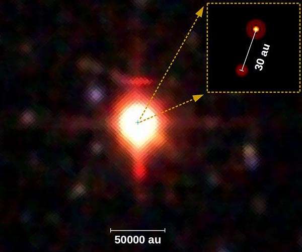 Massive twin star discovered snuggling close to its stellar sibling