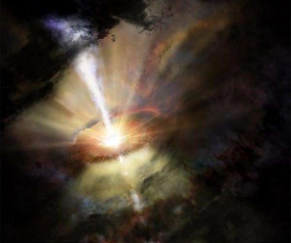 Cosmic fountain offers clues to how galaxies evolve