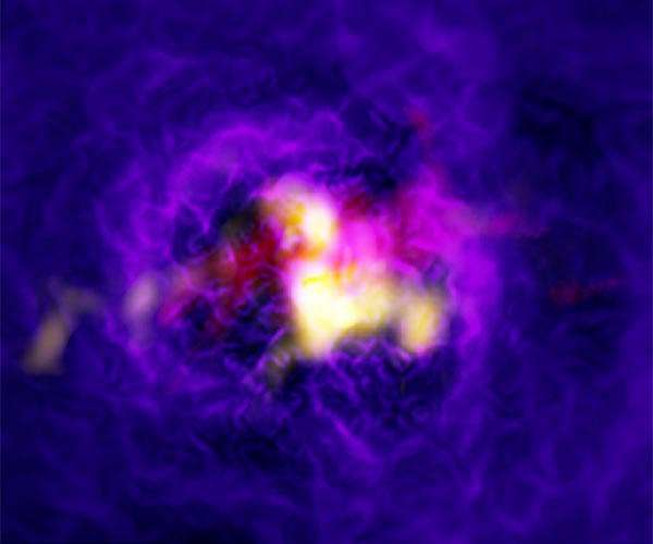 ALMA and MUSE detect galactic fountain