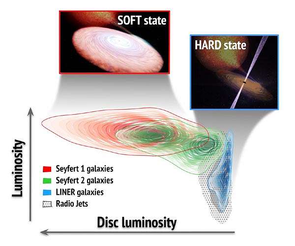 Similar states of activity identified in supermassive and stellar mass black holes