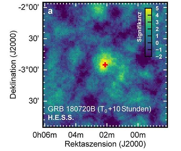 First detection of gamma-ray burst afterglow at highest energies