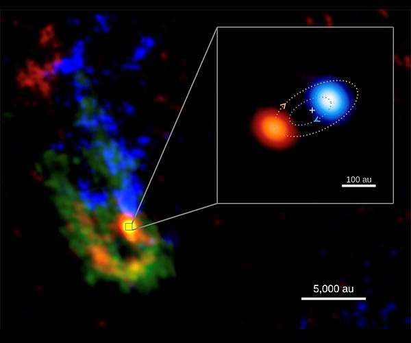 ALMA witnesses the birth of a massive binary star
