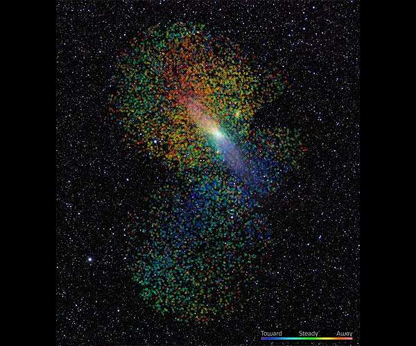 Footprints of galactic immigration uncovered in Andromeda galaxy