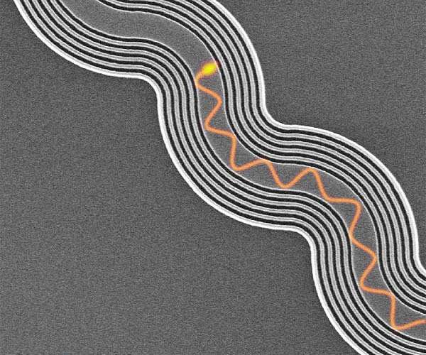 Trapping light that doesn't bounce off track for faster electronics