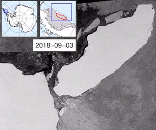 Giant iceberg on the move in Antarctica