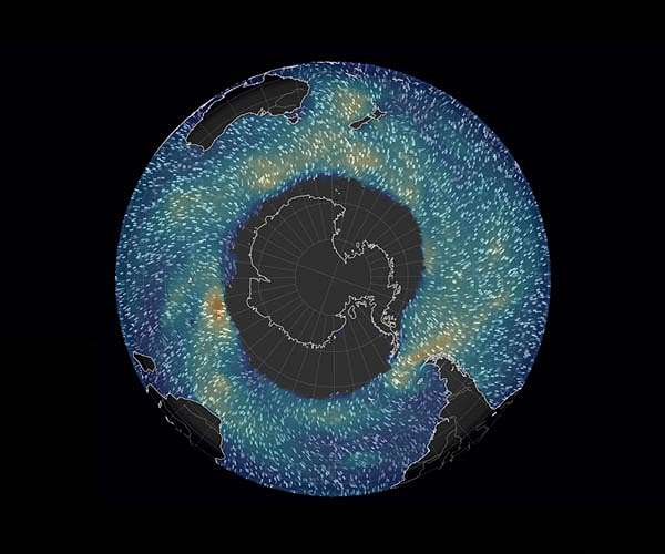 Southern Ocean storms cause outgassing of carbon dioxide