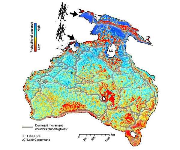 Ancient landscapes point to Australia's initial human migration paths