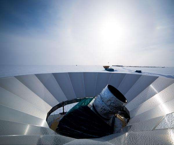 The futuristic South Pole Telescope looks far back in time