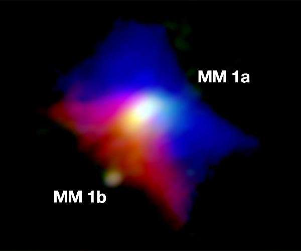 Fragmenting disk gives birth to binary star 'odd couple'