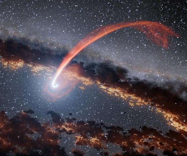 This is what it looks like when a black hole snacks on a star
