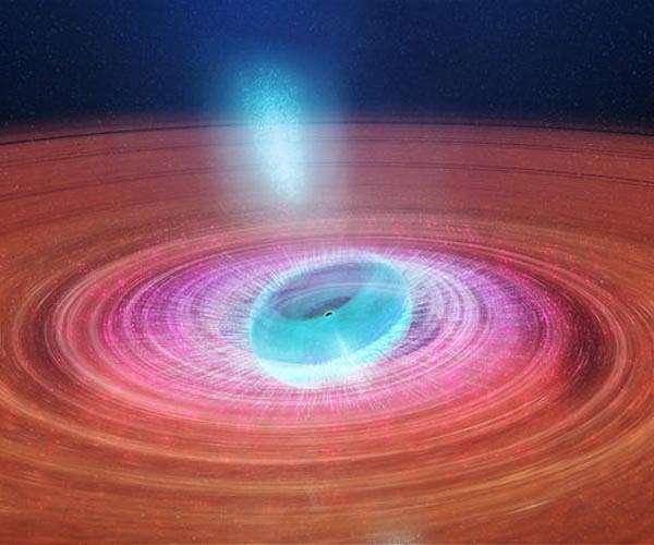 Scientists get to the bottom of a 'spitting' black hole