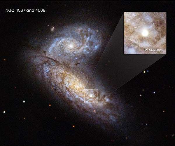 Hubble gives unprecedented, early view of a doomed star's destruction