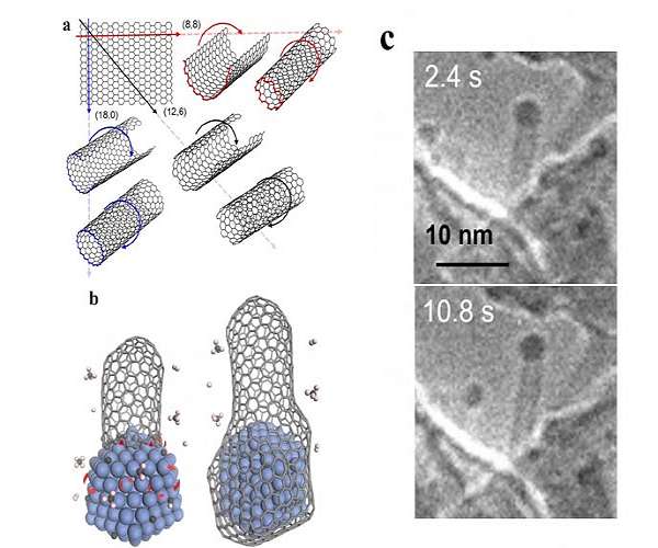 Growing carbon nanotubes with the right twist