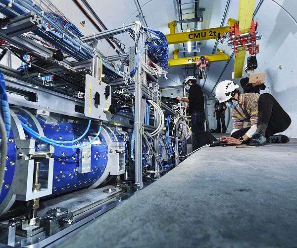 First detection of neutrinos made at a particle collider