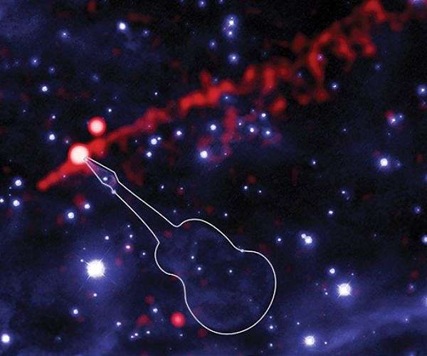 NASA's Chandra and Hubble showcase fiery cosmic 'Guitar Nebula' in motion