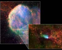 The Case Of The Neutron Star With A Wayward Wake