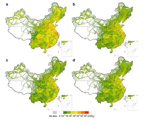Carbon footprint hotspots: Mapping China's export-driven emissions