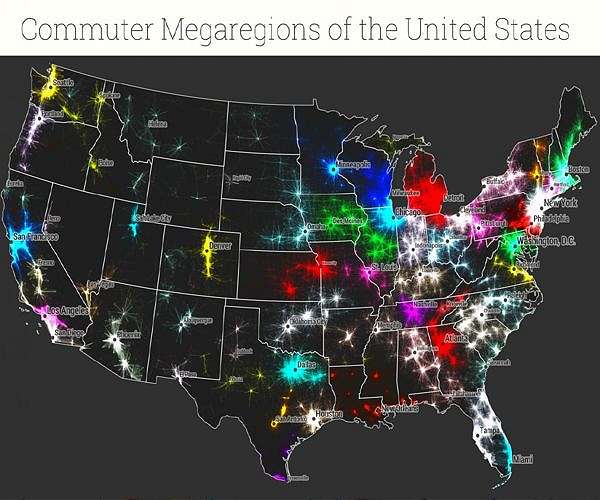 Commuter data helps scientists define metropolitan boundaries
