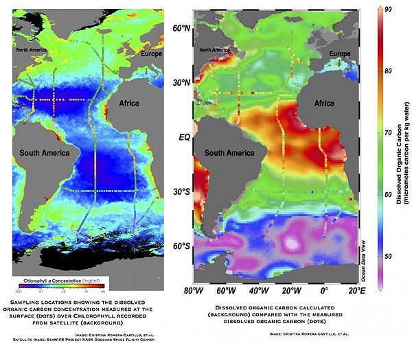 First direct images of dissolved organic carbon from the ocean