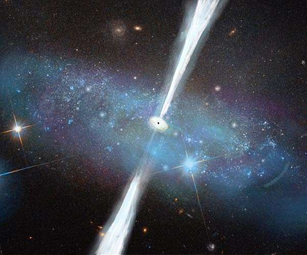 Black Holes Redirect Powerful Beams Across Space