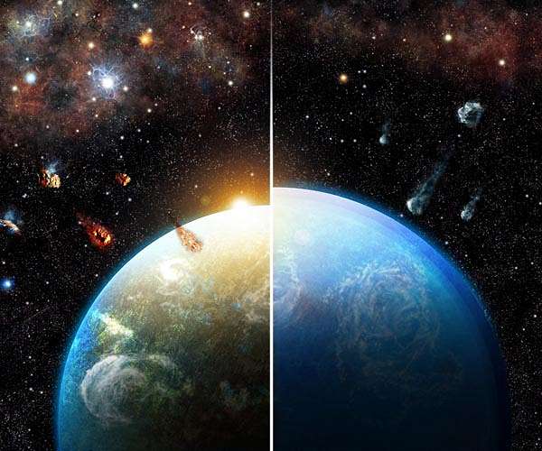 As early Sun moved through Milky Way Earth's first continents formed