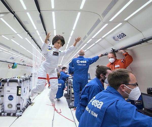 ESA and Mattel's Barbie in zero-g