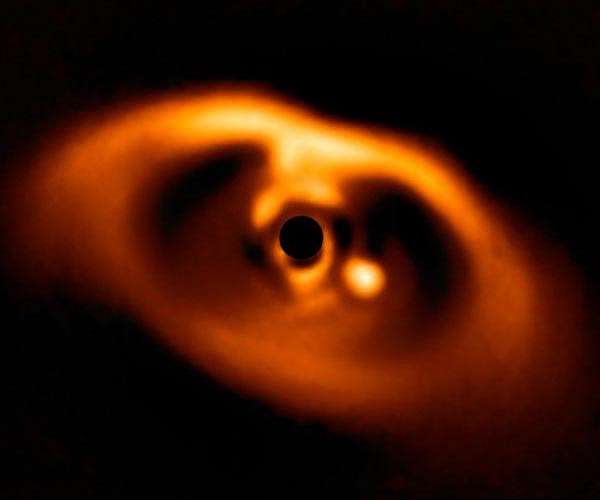 A cosmic tango points to a violent and chaotic past for distant exoplanet