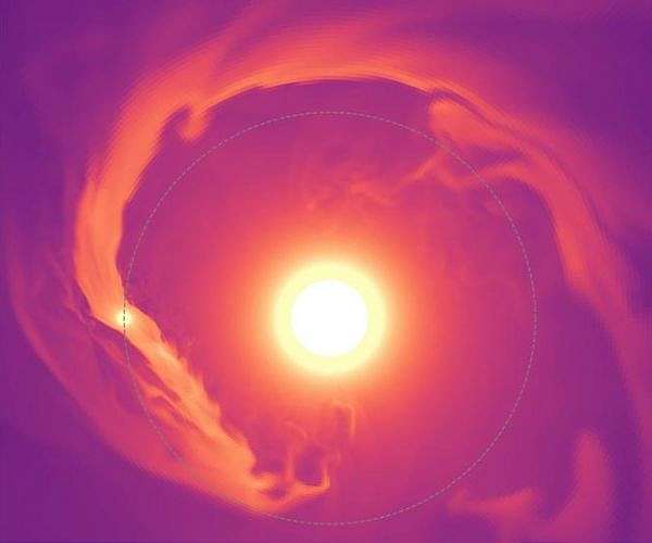 Hot Jupiter blows its top
