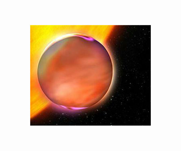 An exoplanet loses its atmosphere in the form of a tail