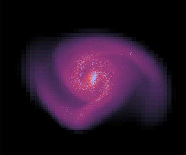 Galaxy formation simulated without dark matter