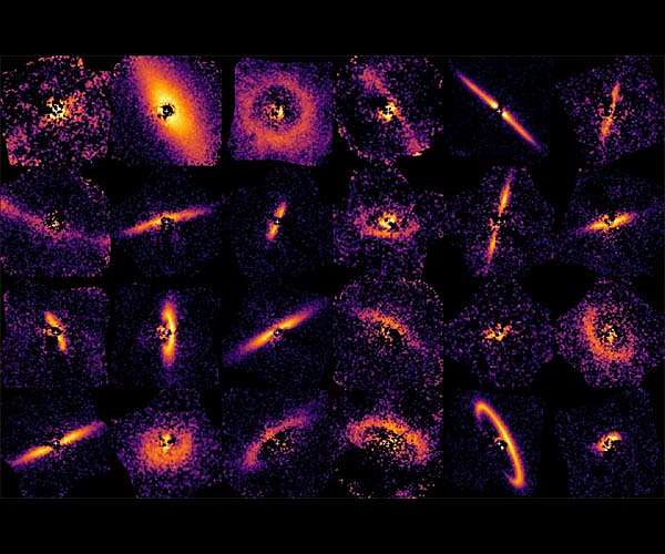 Rogue's gallery of dusty star systems reveals exoplanet nurseries