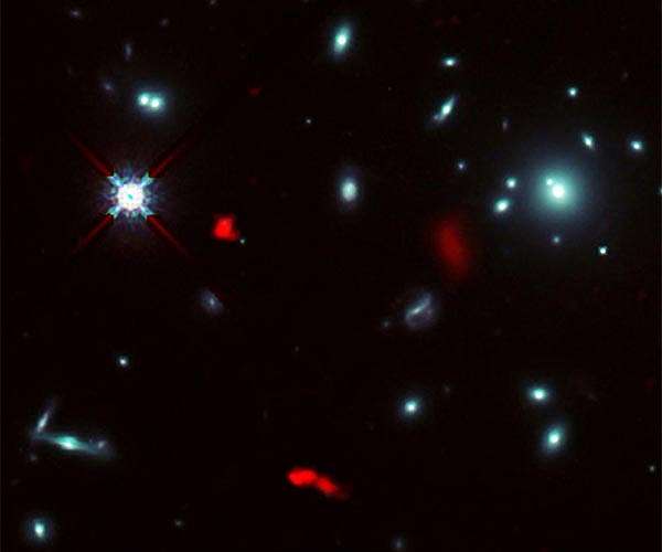 ALMA discovers rotating infant galaxy with help of natural cosmic telescope