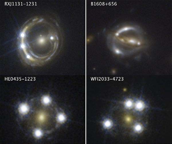 Cosmic magnifying glasses yield independent measure of universe's expansion