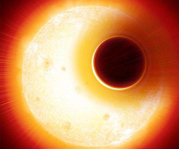 An exoplanet inflated like a balloon