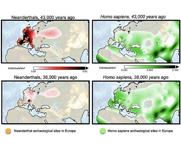 Supercomputer model simulations reveal cause of Neanderthal extinction