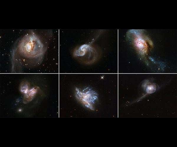 When Galaxies Collide: Hubble Showcases 6 Beautiful Galaxy Mergers