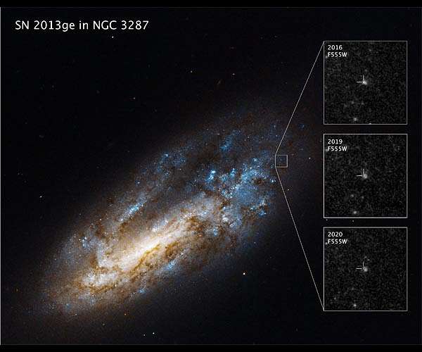 Hubble reveals surviving companion star in aftermath of supernova