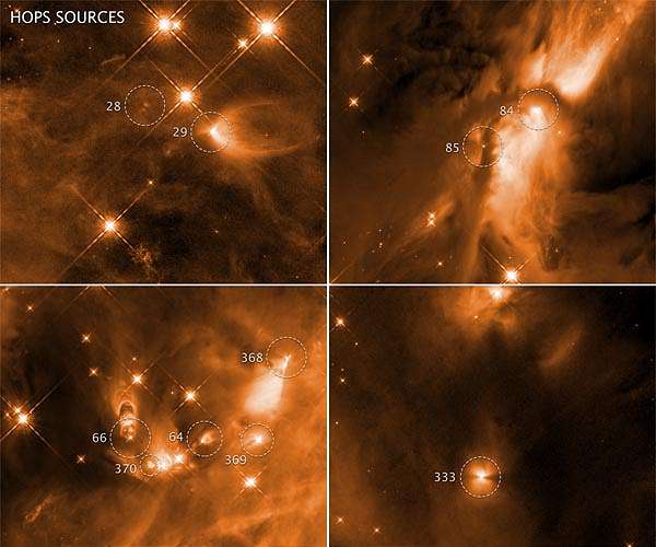 Hubble Shows Torrential Outflows from Infant Stars May Not Stop Them from Growing