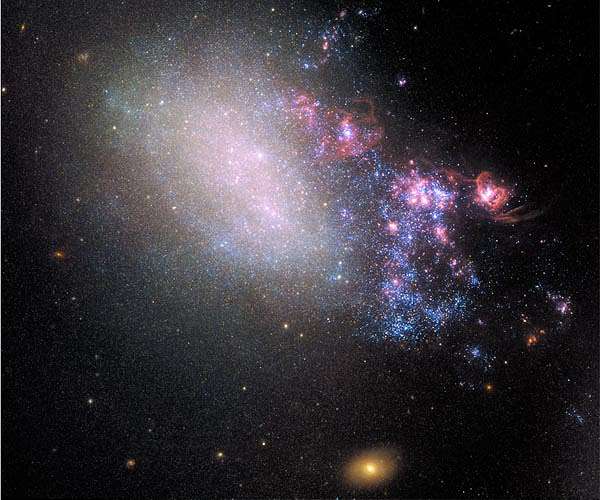 Galaxy Blazes with New Stars Born from Close Encounter