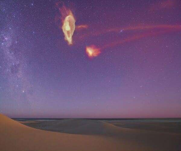 Magellanic Stream arcing over Milky Way may be five times closer than previously thought