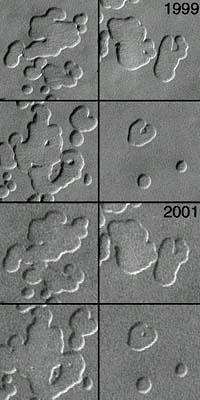 Global Surveyor Continues Its Watch on the Red Planet