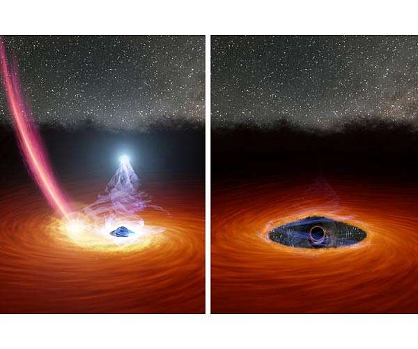 Runaway star might explain black hole's disappearing act