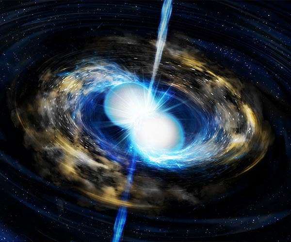 Bright flash leads astronomers to a heavy-metal factory 900 million light years away