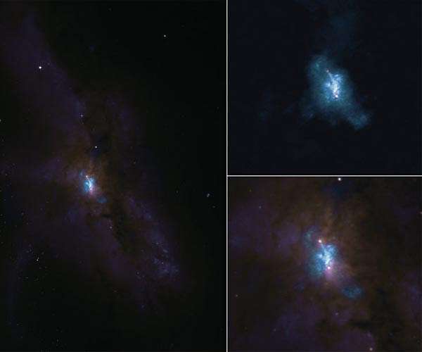 Two supermassive black holes caught in a galaxy crash