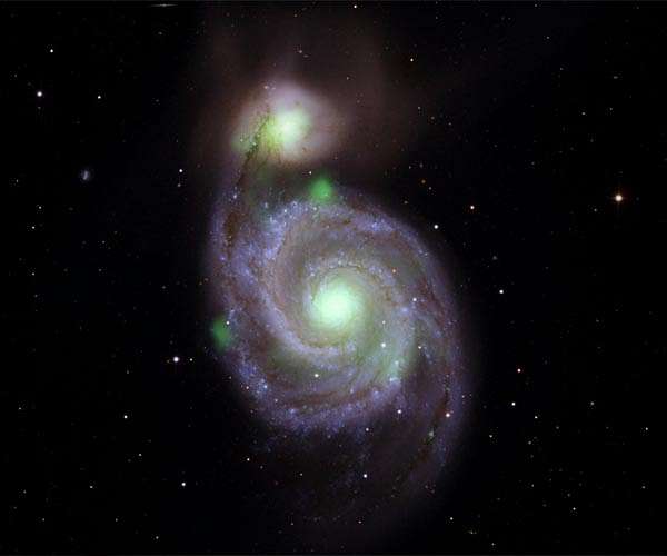 In Colliding Galaxies, a Pipsqueak Shines Bright