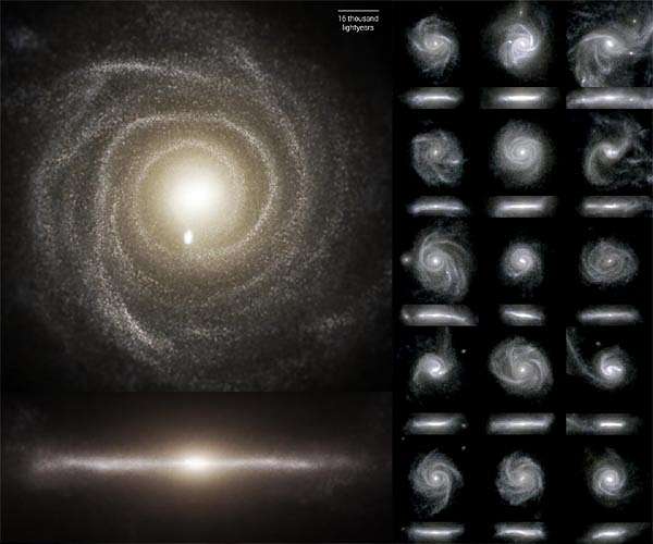 Galactic fountains and carousels: order emerging from chaos