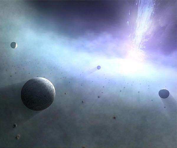 Planets around a black hole?