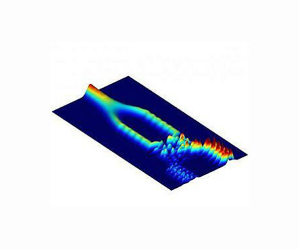 First demonstration of antimatter wave interferometry