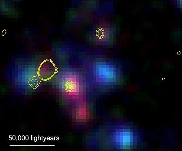 Master student discovers a group of galaxies clustered together in the early Universe
