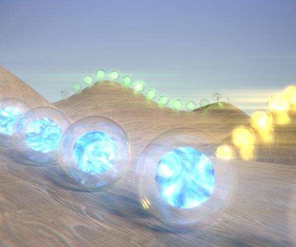 Quantum marbles in a bowl of light
